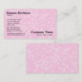 tapijt van Daisies - roze Visitekaartje (Voorkant / Achterkant)