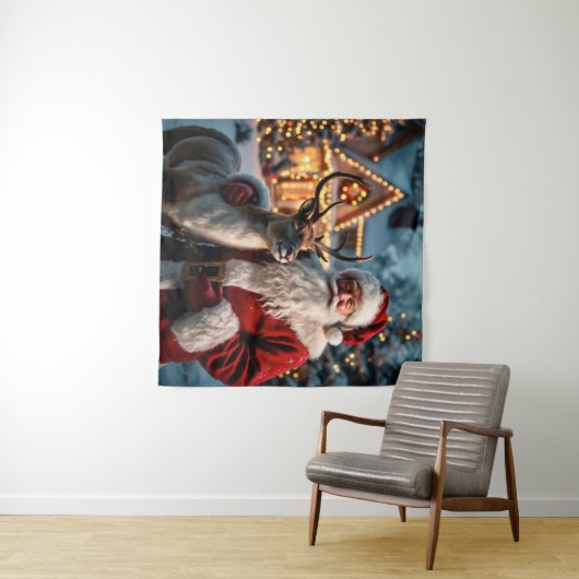 tapijt van de kerstman wandkleed (In Situ (horizontaal))