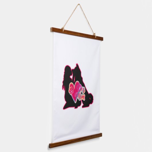 Tapijt van Duitse herdersmoeder Hangend Wandkleed (Gebogen)