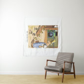 tapijt van fietserkuikens wandkleed (In Situ (horizontaal))