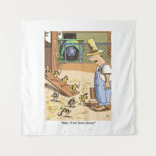 tapijt van fietserkuikens wandkleed (Voorkant)