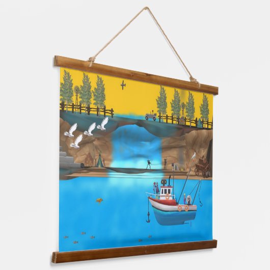 Tapijt van James Michael Miller 3/23/2024 Hangend Wandkleed (Gebogen)