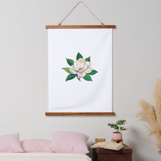 tapijt van magnolia hangend wandkleed (Slaapkamer)