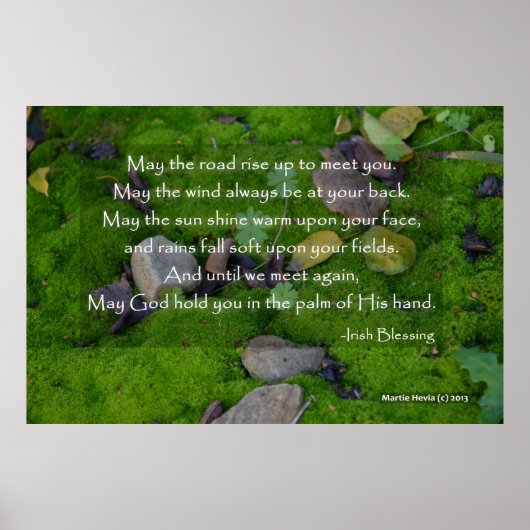 Tapijt van mos - May the Road - Ierse zegen Poster (Voorkant)