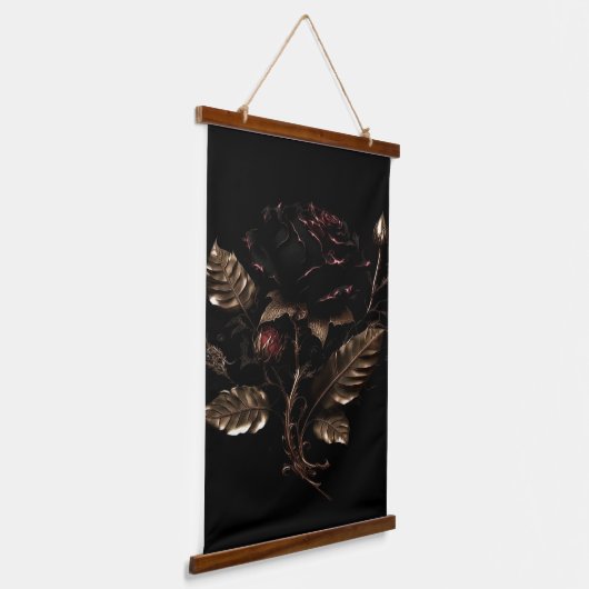 tapijt van roos hangend wandkleed (Gebogen)