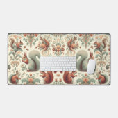 tapijt van Victoriaans boseekhoorns Bureaumat (Keyboard & Muis)