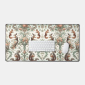 tapijt van Victoriaans boseekhoorns Bureaumat (Keyboard & Muis)