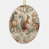 tapijt van Victoriaans boseekhoorns Keramisch Ornament (Rechts)