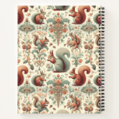 tapijt van Victoriaans boseekhoorns Notitieboek (Achterkant)