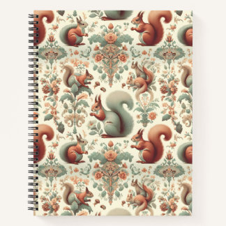 tapijt van Victoriaans boseekhoorns Notitieboek