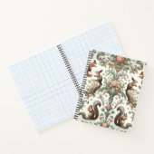 tapijt van Victoriaans boseekhoorns Notitieboek (Binnen)