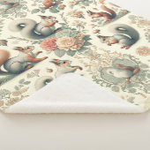 tapijt van Victoriaans boseekhoorns Sherpa Deken (3/4)