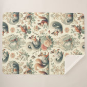 tapijt van Victoriaans boseekhoorns Sherpa Deken (Voorkant (horizontaal))