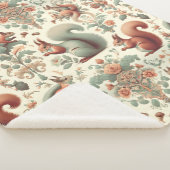 tapijt van Victoriaans boseekhoorns Sherpa Deken (3/4)