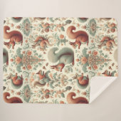 tapijt van Victoriaans boseekhoorns Sherpa Deken (Voorkant (horizontaal))