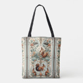 tapijt van Victoriaans boseekhoorns Tote Bag (Achterkant)