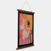 Tapijt - Zonnebloem Kunst Hangend Wandkleed (Gebogen)