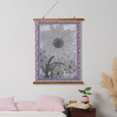 Tapijt - Zonnebloem Stippenmidden Hangend Wandkleed (Slaapkamer)