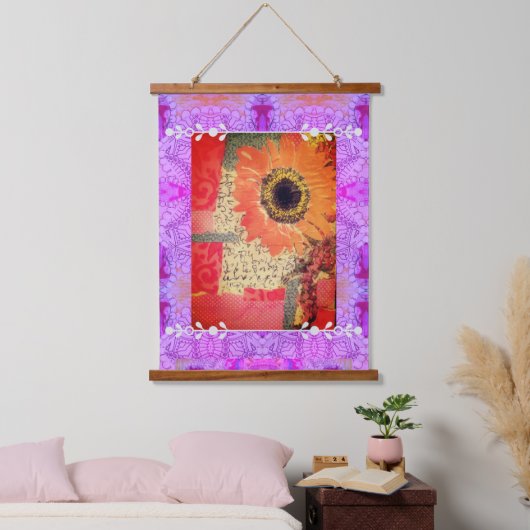 Tapijt - Zonnebloemontwerp Hangend Wandkleed (Slaapkamer)