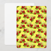 tapijtaardbeien gele aardbei kaart (Voorkant / Achterkant)