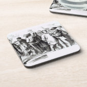 tapijtBaggers, laat 1860 (graving) (foto) Bier Onderzetter (Linkerzijde)