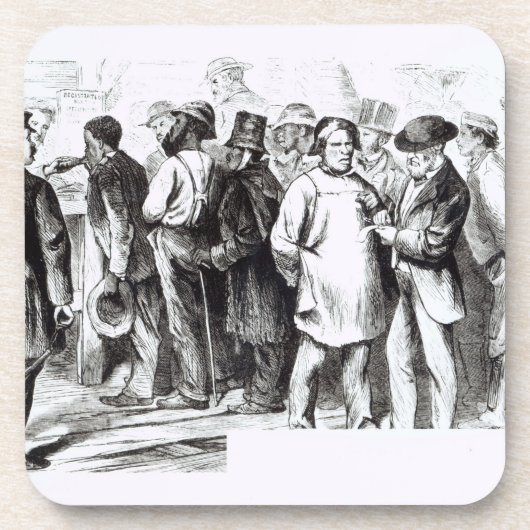 tapijtBaggers, laat 1860 (graving) (foto) Bier Onderzetter (Voorkant)