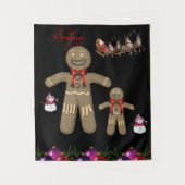 Tapijten Kerst Gingerbread Man Wandkleed (Voorkant)