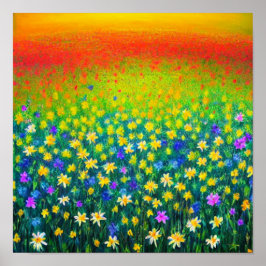 Tapijten van vele kleuren Poster