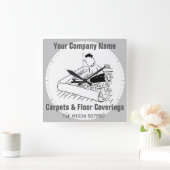 tapijten, vinyl-, tapijtfitters en vloerbedekking vierkante klok (Huis)