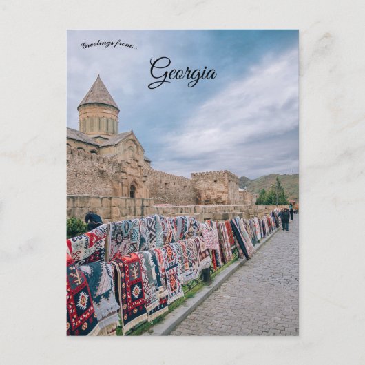 Tapijtentoontoonstelling in Mtskheta Briefkaart (Voorkant)
