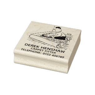 Tapijtfitter passend bij een tapijt rubberstempel