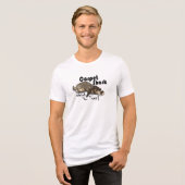 Tapijthaai, let op haar tenen! met Sable Ferret Tri-Blend Shirt (Voorkant volledig)