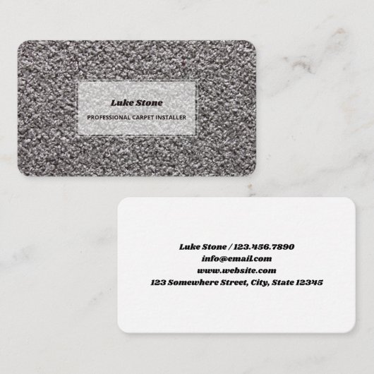 tapijtinstallateur visitekaartje (Voorkant / Achterkant)
