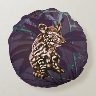 Tapijtkussen voor aubergines rond kussen