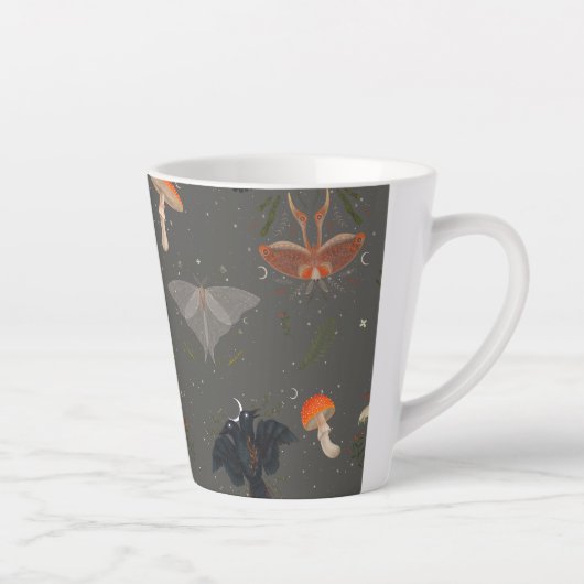 tapijtmot vlinderpatroon latte Mok (Rechts)