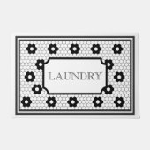 tapijtontwerpruimte zwart-wit deurmat (Voorkant)