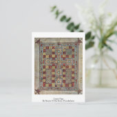 tapijtpagina van de kapitein van het boek Lindisfa Briefkaart (Staand voorkant)