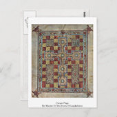 tapijtpagina van de kapitein van het boek Lindisfa Briefkaart (Voorkant / Achterkant)