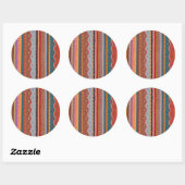 Tapijtpatronen Ronde Sticker (Vel)