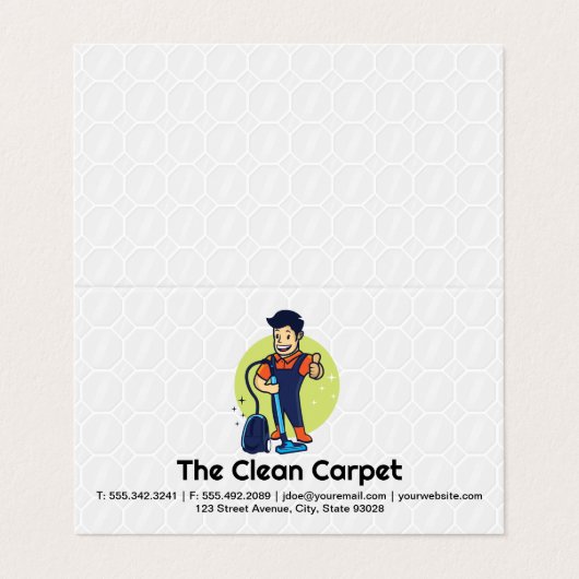 tapijtreiniger | Home Services Visitekaartje (Buitenkant ongevouwen)
