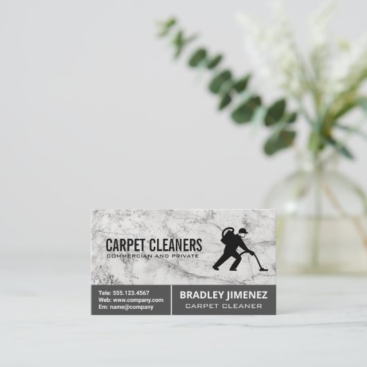 tapijtreiniger | Marmer Visitekaartje (Staand voorkant)