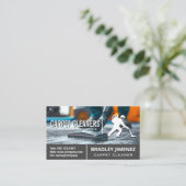 tapijtreiniger schrobkleed visitekaartje (Staand voorkant)