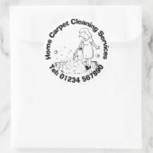 Tapijtreiniging en tapijtreinigers ronde sticker (Tas)