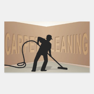 tapijtreiniging rechthoekige sticker