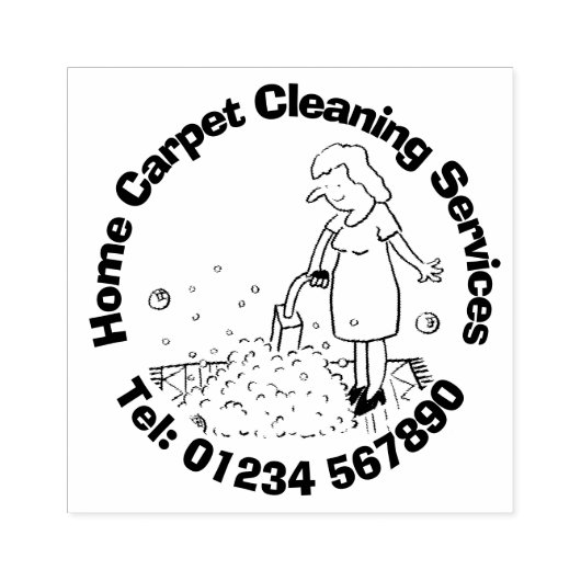 Tapijtreiniging Rubberstempel (Afrduk)