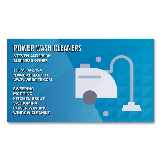 tapijtreiniging | stoomvacuüm magnetisch visitekaartje (Voorkant)