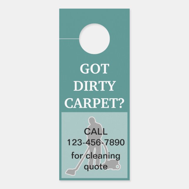 Tapijtreinigingsontwerp Deurhanger (Voorkant)