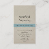  tapijtschelp blauw repareren met Retrocirkel Visitekaartje (Achterkant)