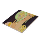  tapijtschelp Fashionable Flapper Mirror Tegeltje (Zijkant)