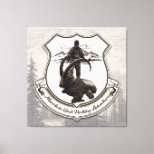 tapijtschelp poster voor de jacht op gebergte canvas afdruk (Voorkant)